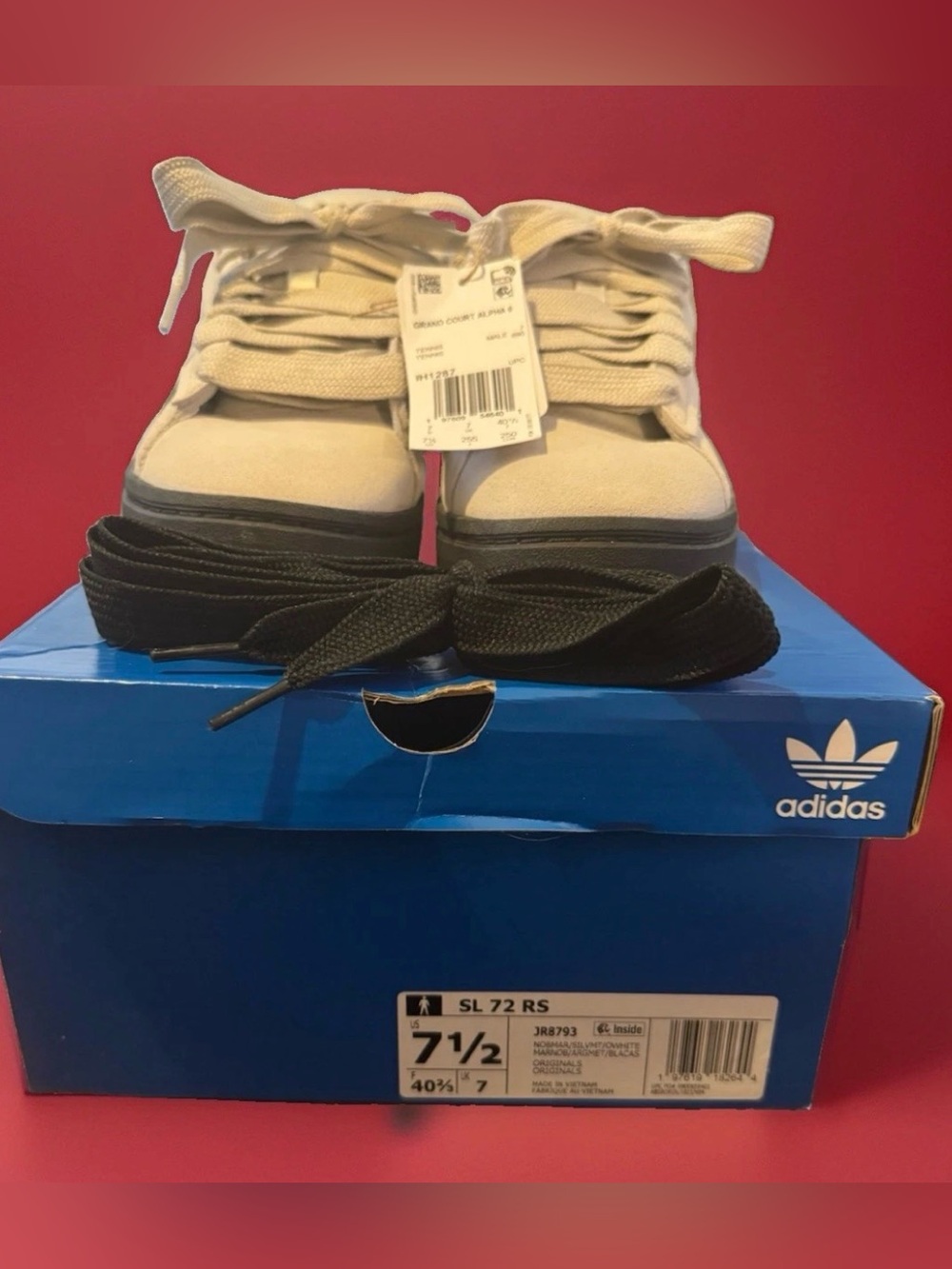 Adidas Grand Court Alpha Men’s Sneakers | Grey One / Core Black | Suede | NWT - Picture 3 of 15